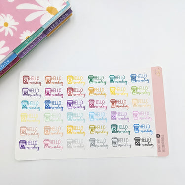 Hello Monday Sticker Sheet